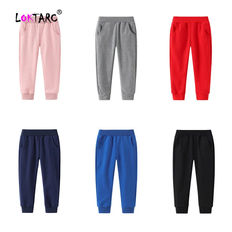 

LOKTARC Pants for Girls Boys Sweatpants Kids Clothes Girls Cotton Boys Joggers Elastic Waist Trousers Boy Pants Kids Pantalones