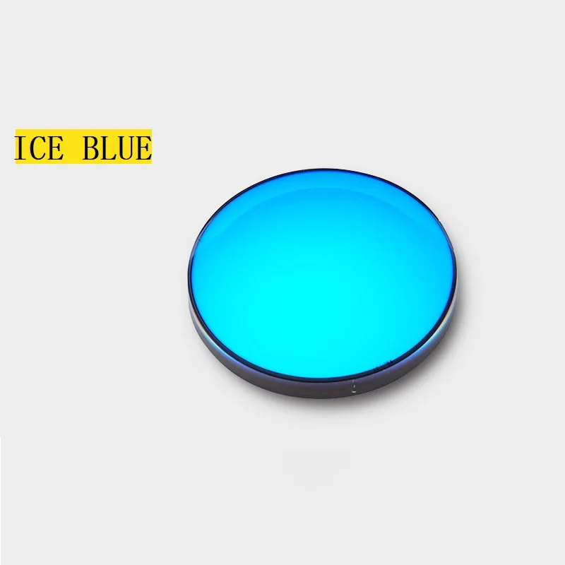1,61 поляризованные цветные сферические Брендовые очки для близорукости, оптические светоотражающие очки для близорукости, полимерные линзы - Цвет линз: ICE BLUE