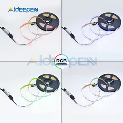 DC 5 V 12 V неводонепроницаемый SMD2835 RGB Светодиодные полосы света 5 метров 300 светодиодные точки для лампы неоновая осветительная лента для ТВ