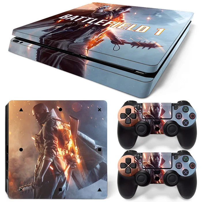 Прямая виниловая наклейка наклейки для PS4 Slim Playstaion 2 контроллера-Battlefield 1 TN-P4Slim-1560