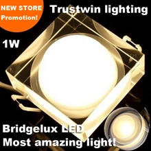 4 шт./лот Trustwin бренд 110 В 220 В 1 Вт мини декоративные стразы шкаф вниз свет светодиодный потолочный светильник