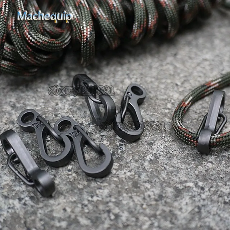 

100 PCS/LOT EDC Keychain Spring Clasps Climbing Carabiners Camping Bottle Hooks Paracord Tactical Survival Gear