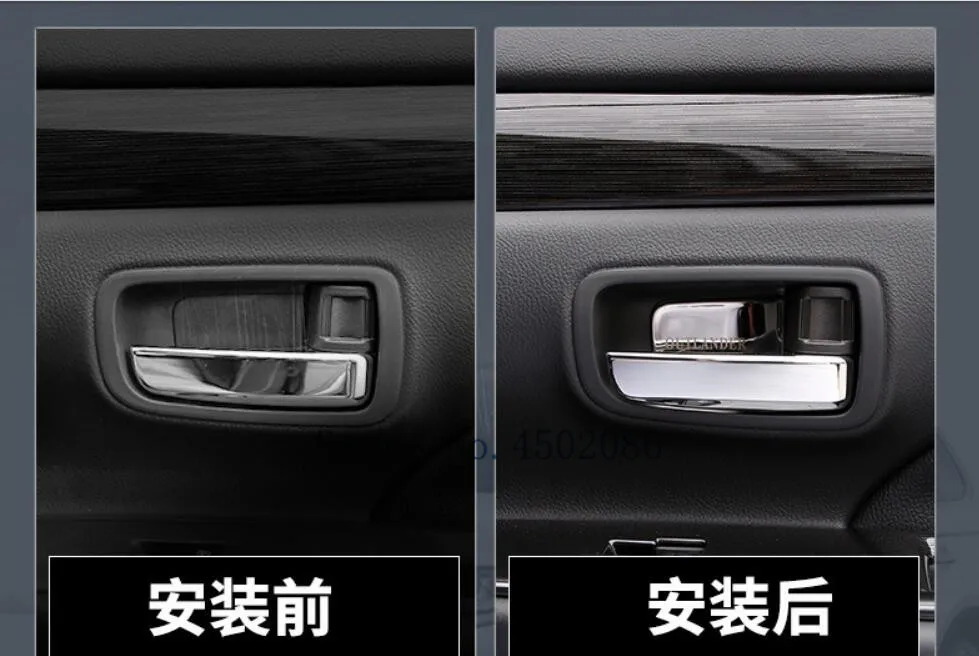Авто Дверь внутренняя чаша наклейка Интерьер Литье для Mitsubishi Outlander 2013-, 4 шт./лот, автомобильные аксессуары