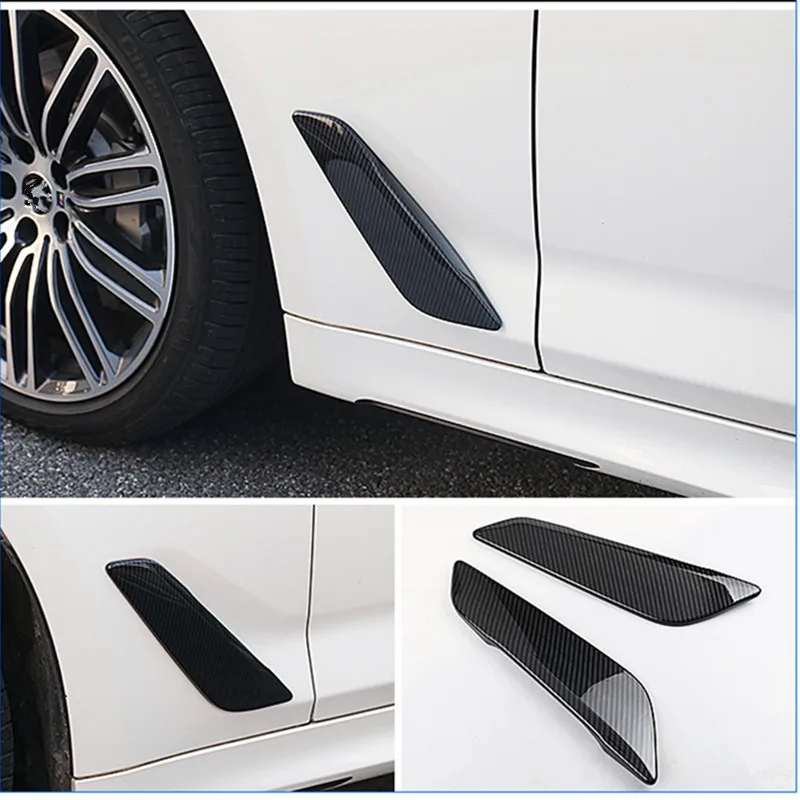 Для BMW 5 серии G30 G32 G31 акула жабры на выходе вентиляционное отверстие модификация автомобиля имитация фальшивого воздуха боковой воздухозаборник порт автомобиля Наклейка
