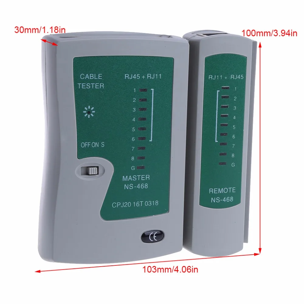 Профессиональный сетевое оборудование Тестирование RJ45 RJ11 CAT5 незащищенная витая пара кабеля локальной сети сетевой тестер инструмент