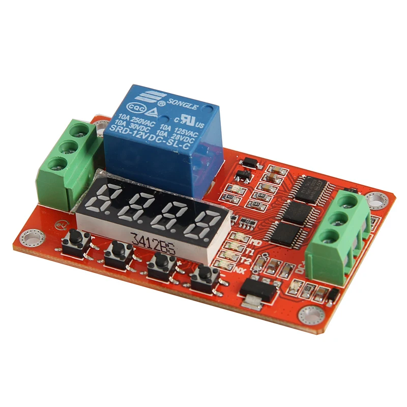 

12V DC Multifunction Auto-lock Relay PLC Cycle Timer Time Delay Switch Module