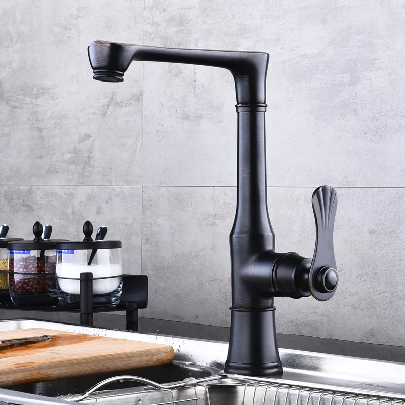 

wire-drawing rotary tap universal cold and hot double-outlet kitchen faucet washing basin sink faucet