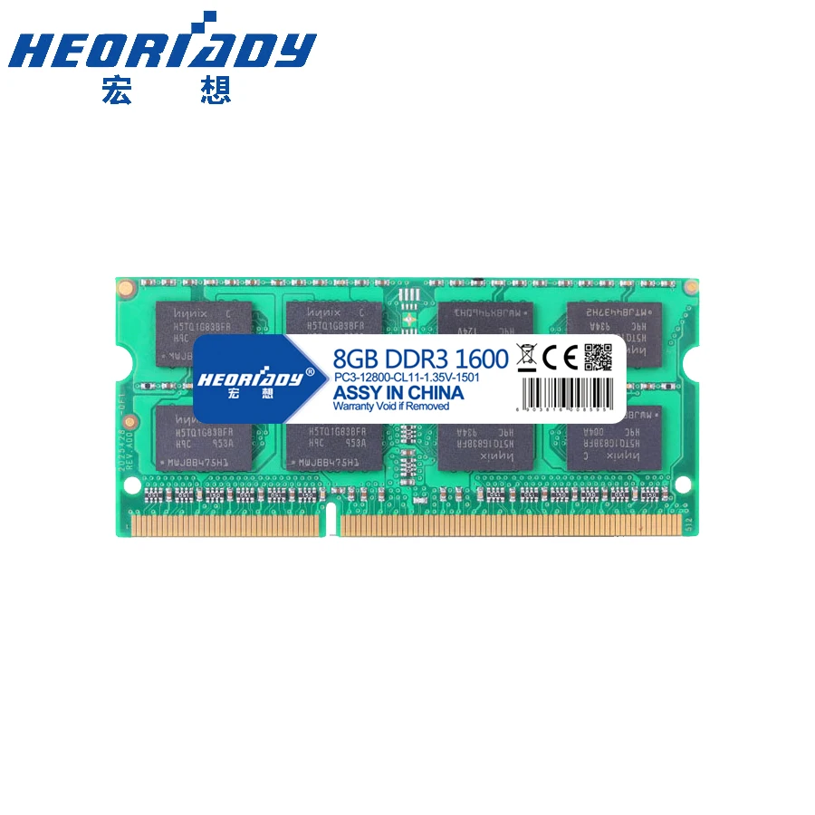 Ноутбук heoriady sodimm ddr3 8 Гб 1600 МГц 1 35 в ОЗУ совместимый ноутбук 1333 4 ГБ ГБ|Оперативная