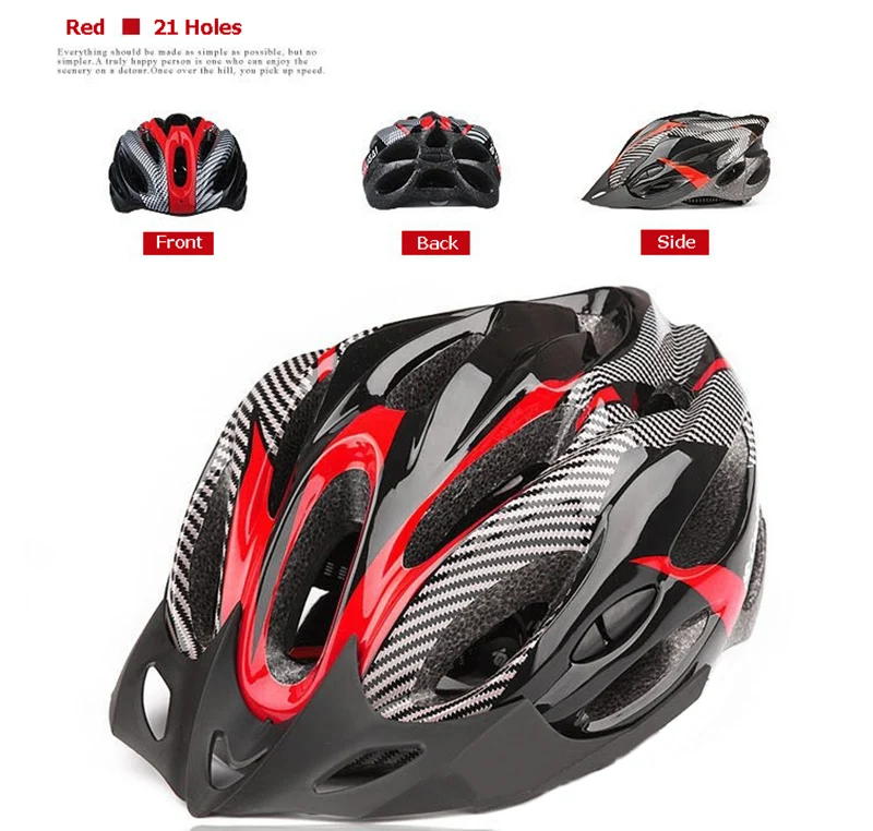 21 Air Vents Integrally-molded Bicycle Helmet Mountain Road Capacete Da Bicicleta Unisex EPS Material 3 Colors Breathable AC0199 (2)