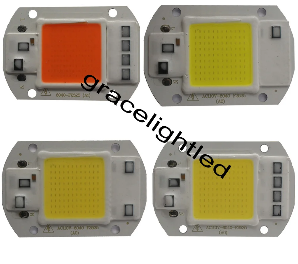 20W 30W 50W LED Floodlight COB Chip 110V/ 220V Input Integrated Smart IC Driver 