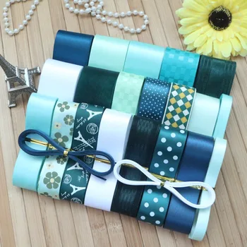 

DIY Ribbon sets----green ribbon set (total 26 yards)