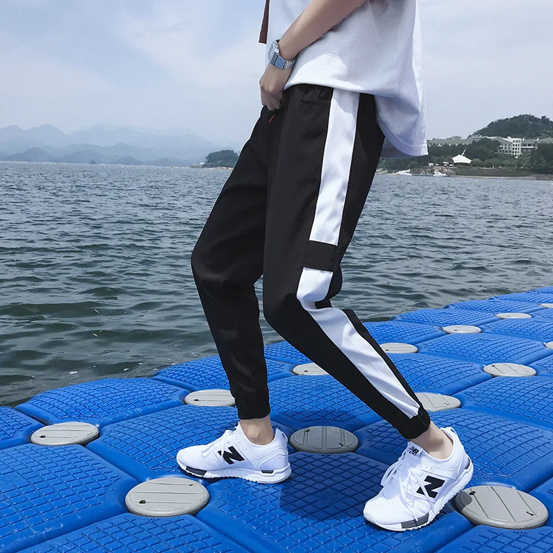 New Men Hot Sale Casual Pants Men High Quality Cotton Elastic Comfortable Trousers Slim Men black grey Plus Size M-5XL