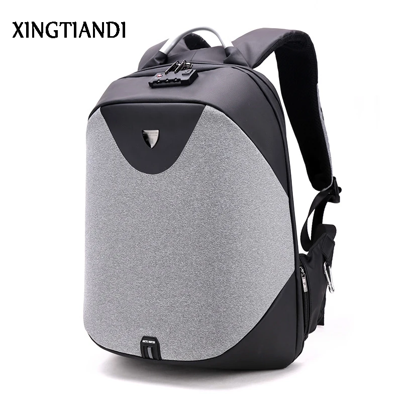 

Antitheft Backpack Coded Lock Laptop Mochila Casual Business Male School Backpacks Multifunction USB Charge Travel Bag