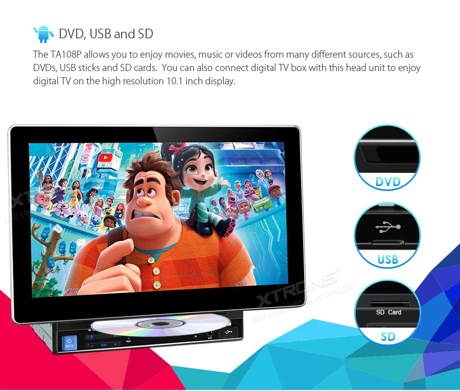 Discount 10.1" Android 8.1 OS 2 Din Car DVD Multimedia Double Din Car Navigation GPS Two Din Car Radio with 4G/3G/WIFI Internet Support 11