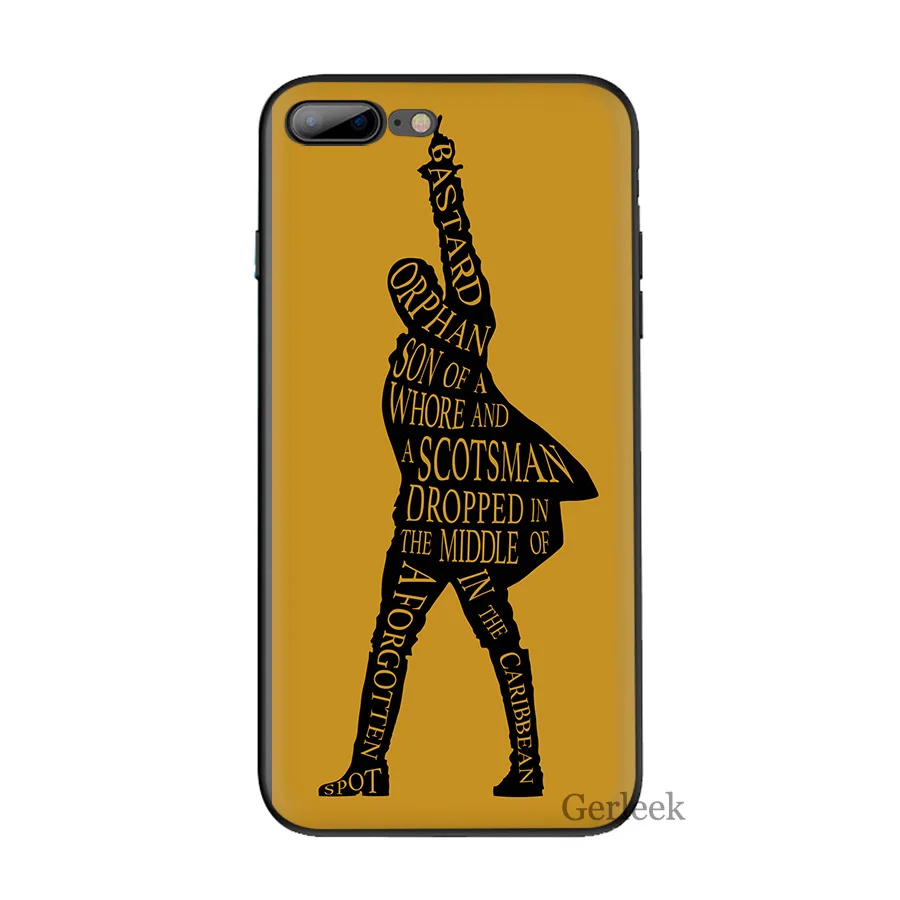 Чехол для телефона Hamilton Music Lyrics iPhone 6 6S 5 5S SE XR X XS MAX 8 7 Plus|Чехлы-накладки| |