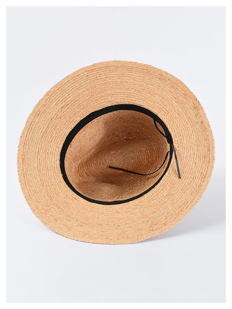 USPOP 2019 новые женские солнцезащитные шляпы в стиле джаз Топ соломенные мягкие фетровые шляпы соломенные из пальмового волокна шляпы от