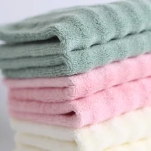 

Bamboo fiber face towel new product wave hair super fine soft water absorption outdoor sports portable square children children