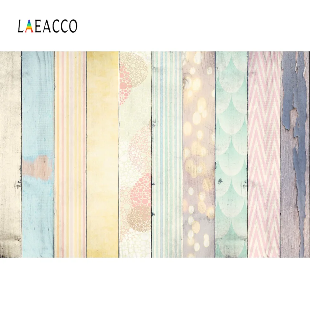 Laeacco Colorful Planks Wooden Board Pet Doll Texture Portrait Photography Backgrounds Photographic Backdrops For Photo Studio |