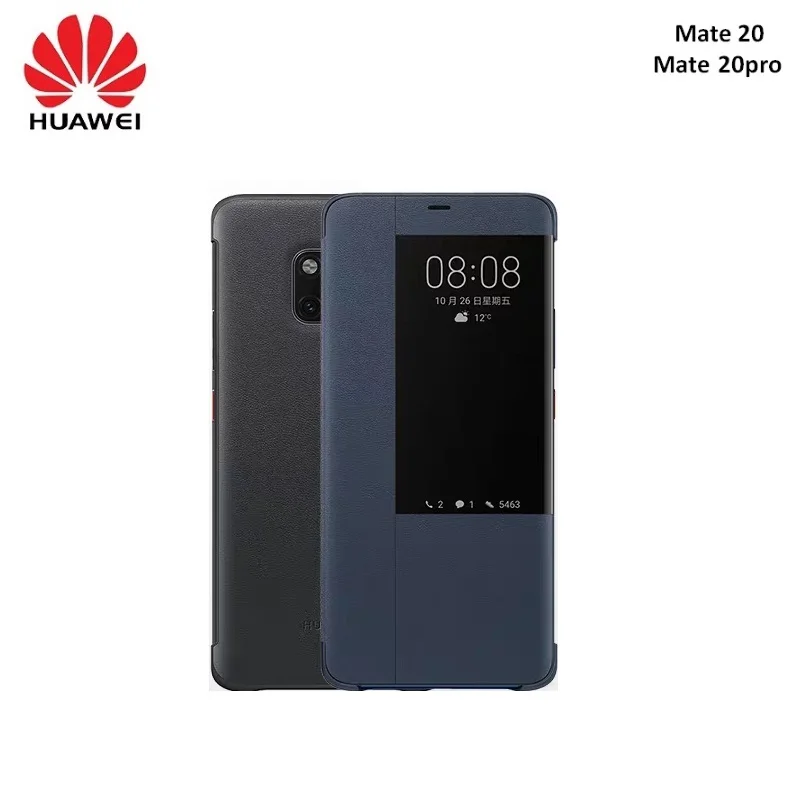

Original huawei mate 20pro case Protection Cover smart window holster Flip Cover Leather Phone Case For Huawei Mate20 Mate20pro