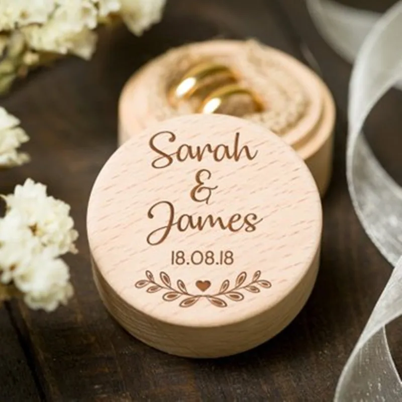 Rustic Wedding Ring Box Personalized Wooden Ring Bearer Box Ring