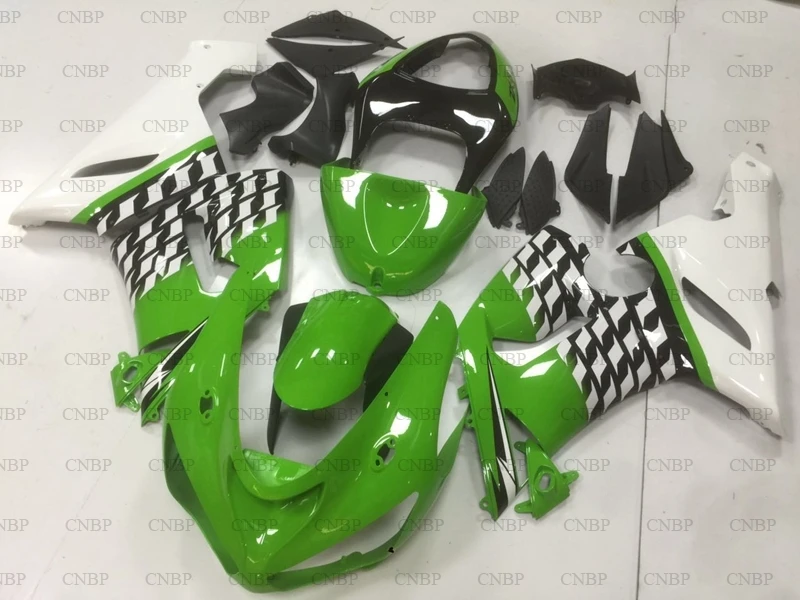 

636 ZX-6r 05 Abs Fairing for Kawasaki ZX6r 2005 - 2006 Green White Fairings for Kawasaki ZX6r 2006 Fairing Kits