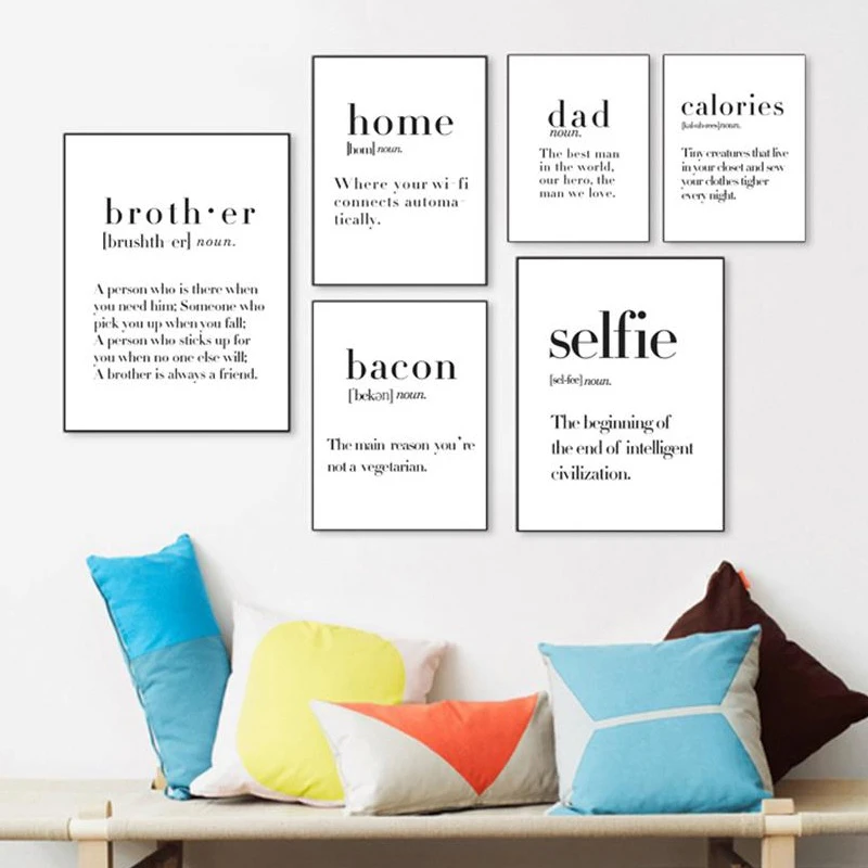 Abstrak Frase Bahasa Inggris Poster Rumah Kanvas Lukisan Dinding Seni Gambar Untuk Ruang Tamu Dekorasi Rumah Painting Calligraphy Aliexpress
