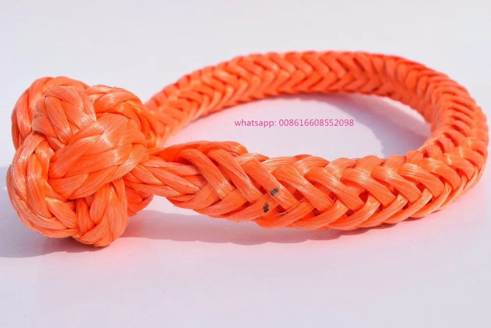 البرتقال 20 ملليمتر * 80 ملليمتر لينة أغلال ، atv الونش تكبل ، uhmwpe تكبل ، حبل تكبل