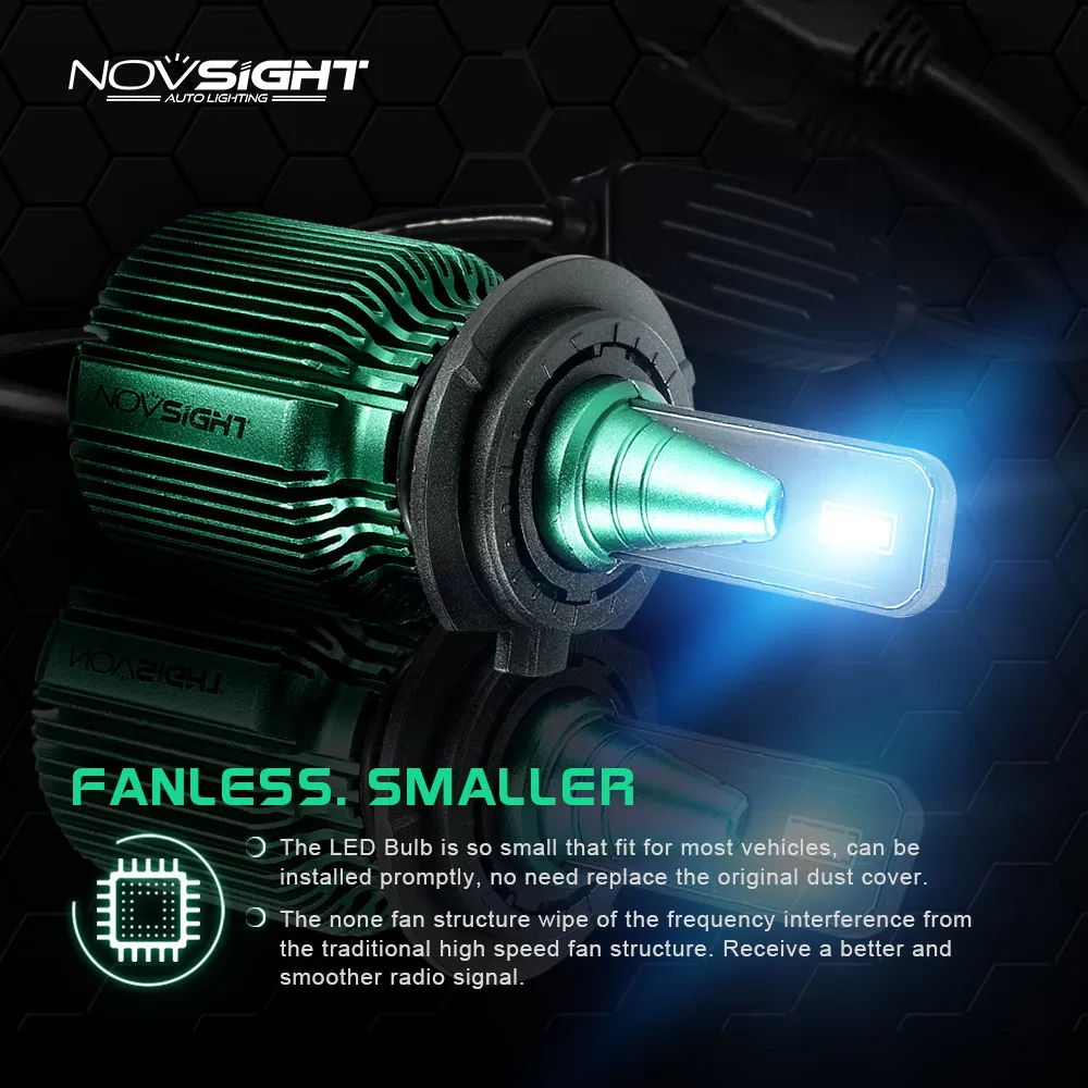 Novsight 2 шт. высококачественные автомобильные фары светодиодные лампы H7 Led H4 H11 9005 HB3