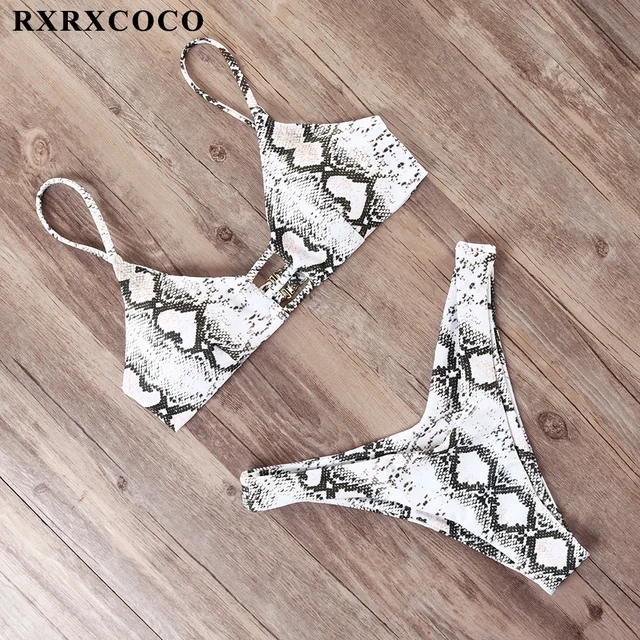 Special Price RXRXCOCO Hot Sexy Thong Bikini 2019 Swimwear Women Summer Bathing Suit Push Up Brazilian Biquinis Snake Printed Swimsuit Bikinis Special Price RXRXCOCO Hot Sexy Thong Bikini 2019 Swimwear Women Summer Bathing Suit Push Up Brazilian Biquinis Snake Printed Swimsuit Bikinis
