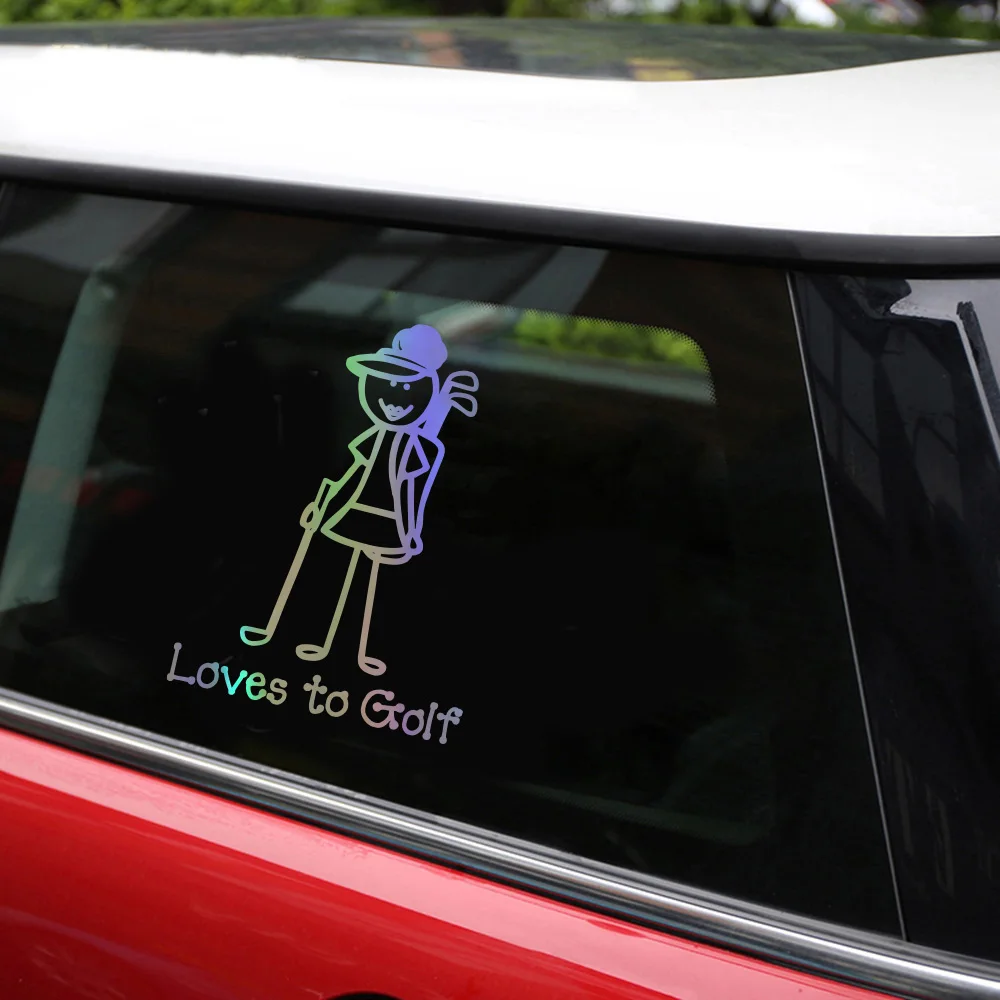 15*20 см Новый Стиль Love To Golf Dazzle автомобильные Стильные наклейки виниловые на