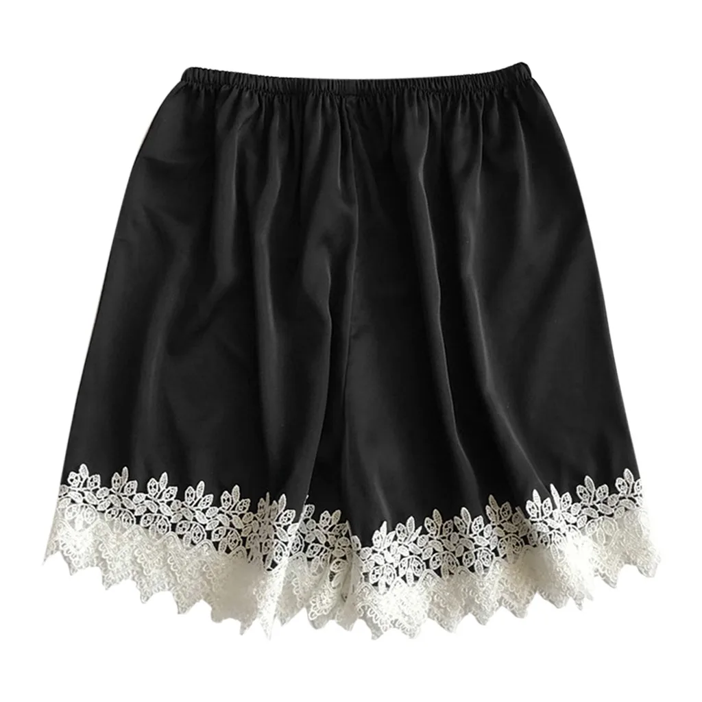 Women Sexy Lace Lingerie Nightwear Underwear Babydoll Sleepwear Pants sleep bottoms lounge pajama bottoms - Цвет: Black