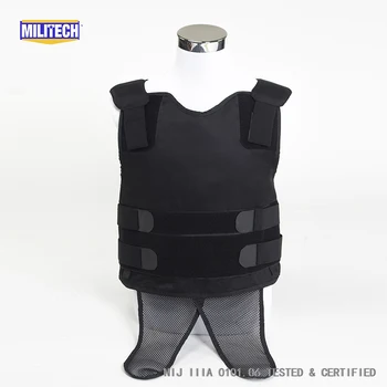 

Militech Black NIJ IIIA 3A and Level 1 Stab Concealable Twaron Aramid Bulletproof Vest Covert Ballistic Bullet Proof Vest