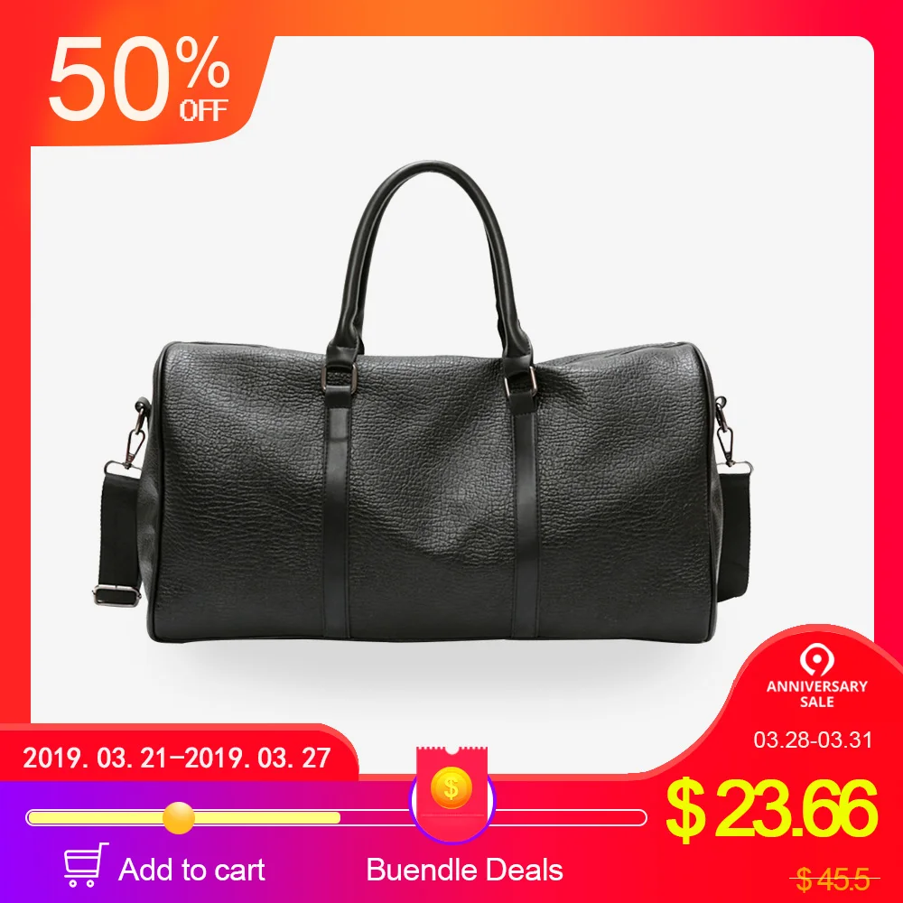 

2019 Fashion New Travel Bag PU Leather Couple Travel Bags Women Men Crossbody Luggage GYM Sport Duffle Bag Travel