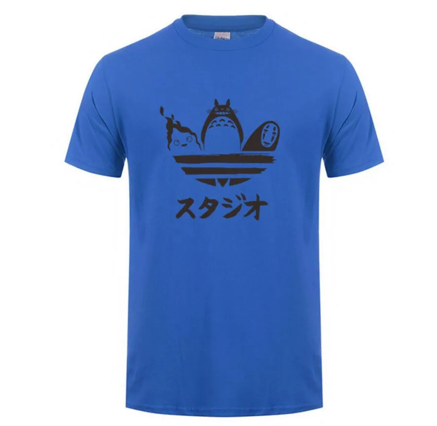 Забавный дизайн harajuku футболки мультфильм Тоторо унесенная спираль футболка без