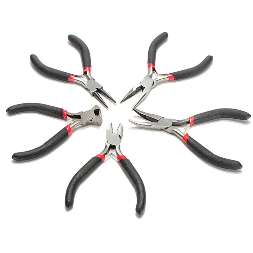 

5pcs New Jewellery Making Tools Beading Pliers Cutter Round Flat Wire Side Cutters Kit Set DIY Craft Tool Kit High Quality