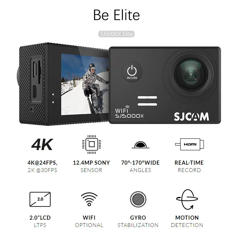 Оригинальная SJCAM SJ5000X Elite экшн Камера 4 K Sports DV WiFi гироскоп позволяющая погружаться