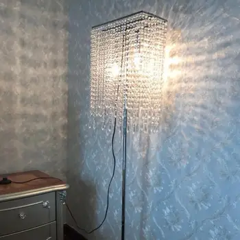 

High clear K9 Crystal floor light for Showcase living room luxury led floor lamp commercial lighting lampada reading stand lamp