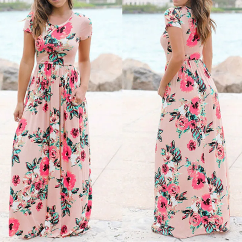 pink and green sundress