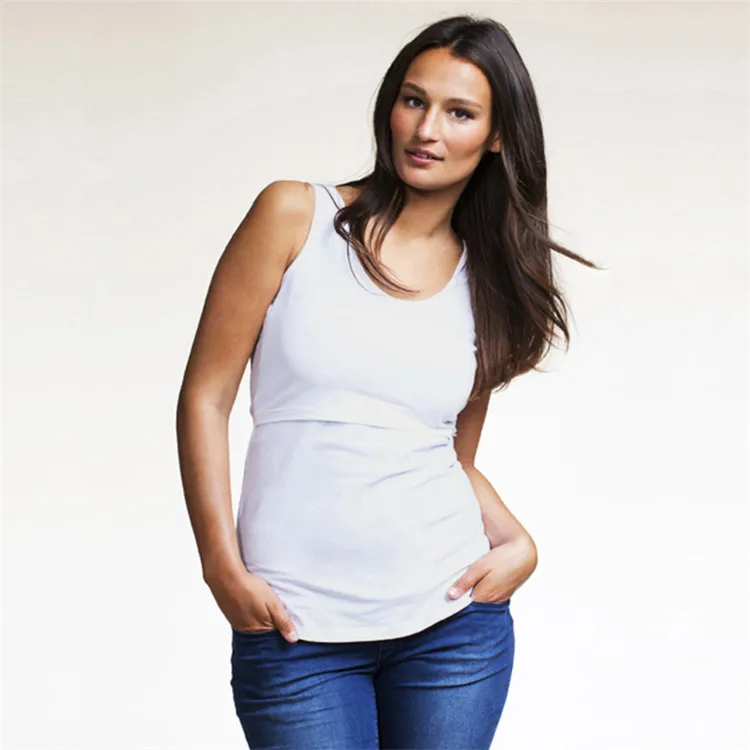 maternity clothes Breast Feeding Vest Maternity Nursing Tank Tops Clothes for pregnant Women Breastfeeding Shirts Tees Clothing (1)