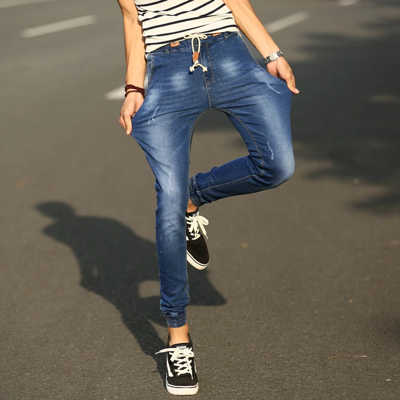 Pantalones vaqueros de los hombres 2017 de los hombres pantalones vaqueros  flacos elásticos jeans para hombre largo delgado fit casual pantalones de  mezclilla pantalones de los hombres 28 36 de talla grande