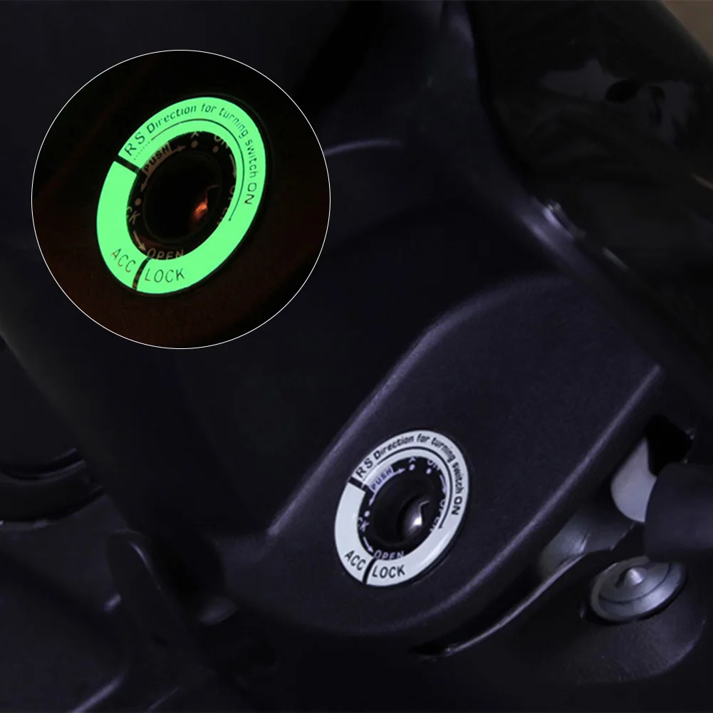 3D гель светящийся брелок наклейка светящаяся наклейка на зажигание крышка переключателя автомобиля Стайлинг люстра с кругами украшения универсальный для авто мотоцикла
