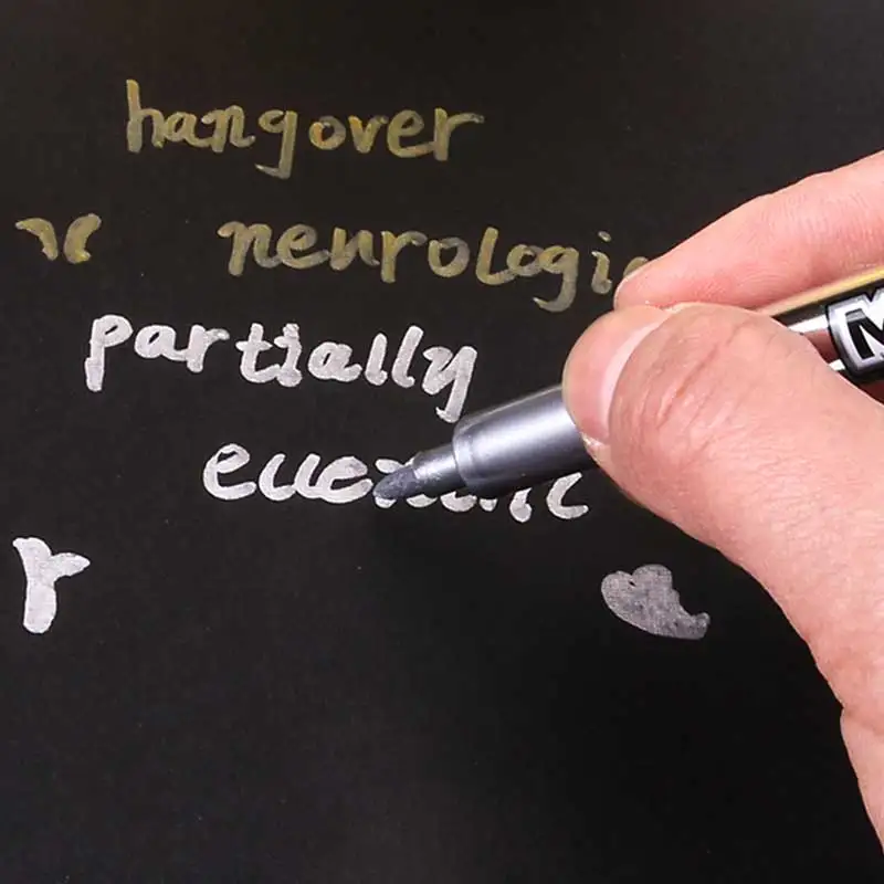 Gold Silver Color Paint Pen Metal Pen Technology Decoration Craftwork Crafts Art Painting Metalic Fabric Marker Pens Stationery Gold Silver Color Paint Pen Metal Pen Technology Decoration Craftwork Crafts Art Painting Metalic Fabric Marker Pens Stationery