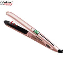 Дропшиппинг светодиодный профессиональный электрический Керамика пар выпрямитель для волос щетка Утюг быстрый нагрев сухой/влажной