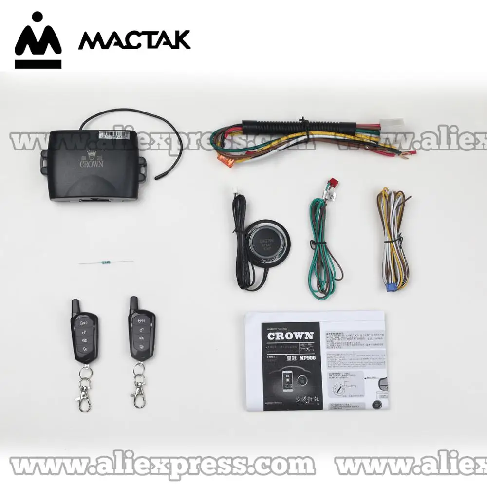  MACTAK SmartPhone Control PKE Car Alarm System Kit Smart Passive Auto Central Locking Car Door Keyl