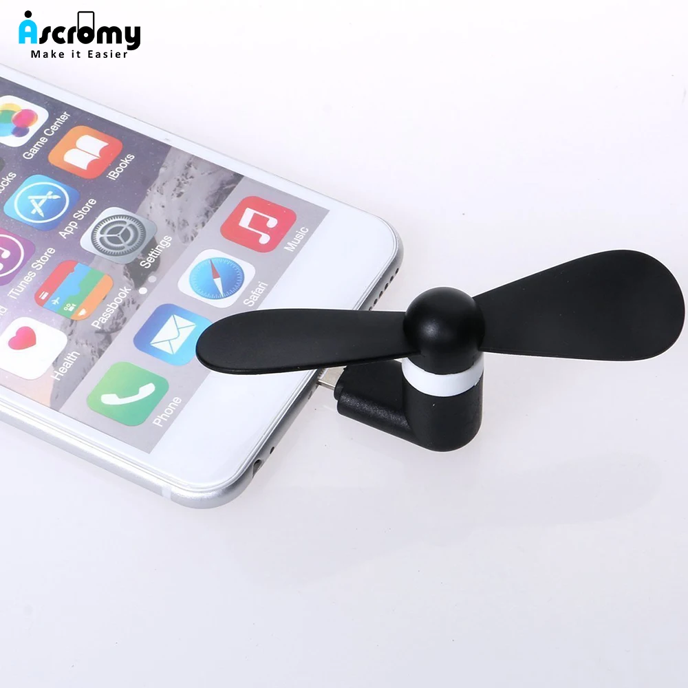 

Ascromy Mobile phone cooling fan mini portable mute gadget for android micro type-c Apple iPhone Samsung Huawei xiaomi Accessory
