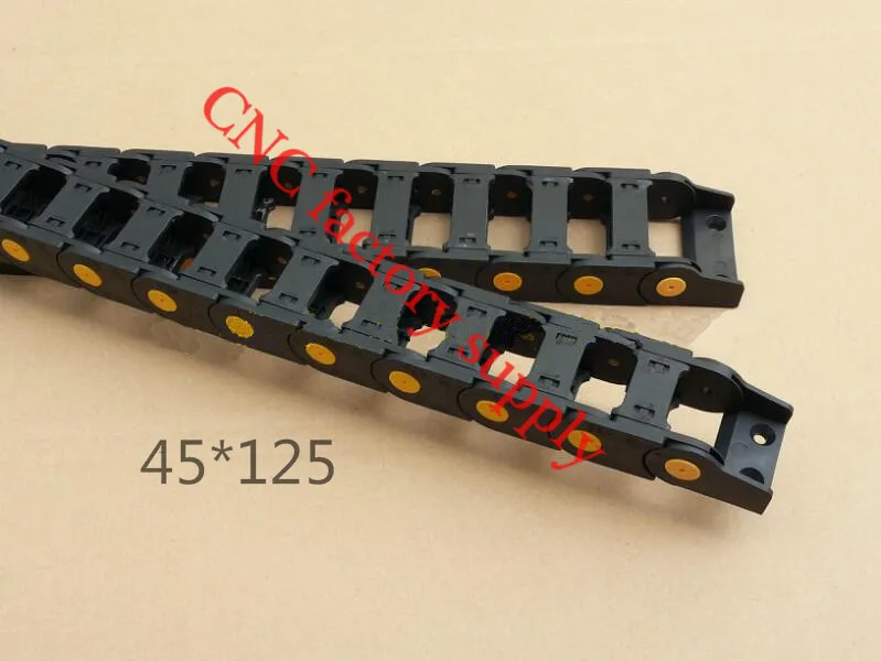 Free Shipping 1M 45*125 mm Plastic Cable Drag Chain For CNC Machine,Inner diameter opening cover,PA66