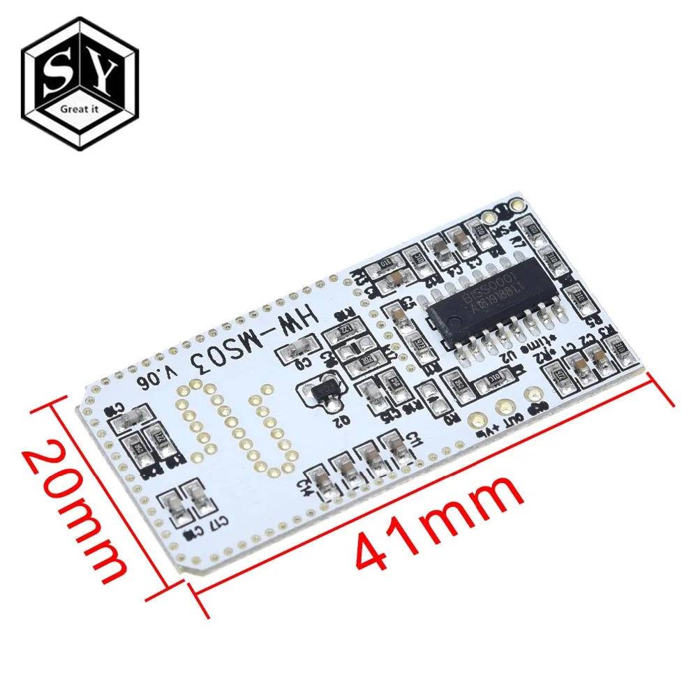 High Performance Motion Sensor Module Radar Motion Sensor HW-MS03 2.4GHz to 5.8GHz Microwave Radar Sensor Module for Arduino