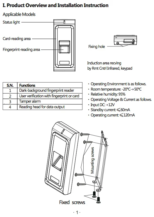 Ip67 à prova dip67 água rfid 125khz