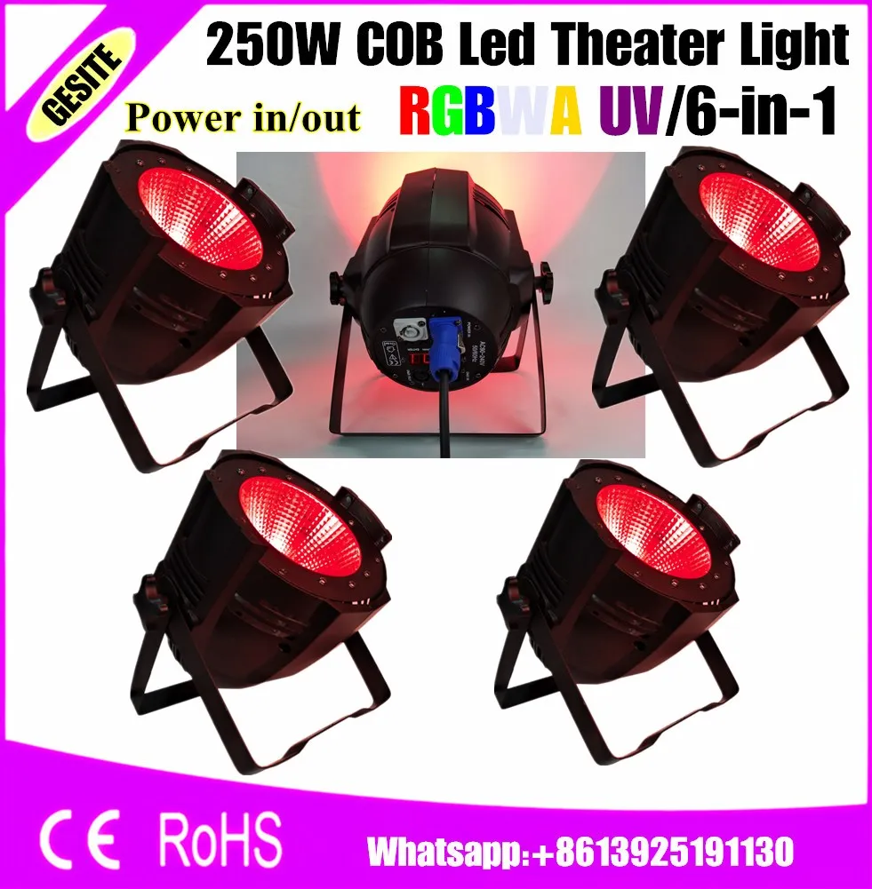 6 шт./лот Многофункциональный видео свет COB 250 Вт rgbwa uv 6in1 led par | Лампы и освещение