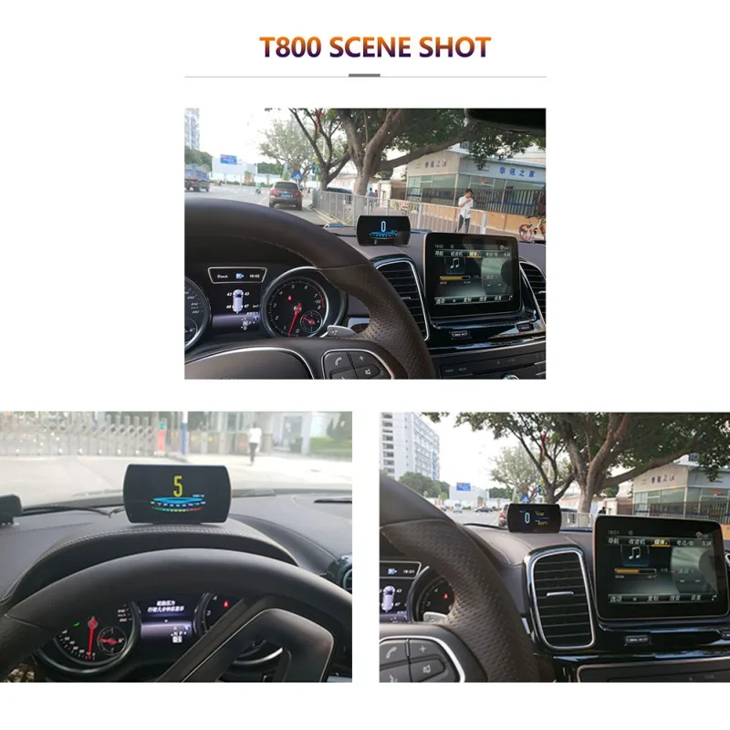 T800 Hud Автомобильный дисплей OBD gps бортовой автомобильный компьютер умный цифровой измеритель HD OBD2 дисплей Спидометр об/мин Тахометр